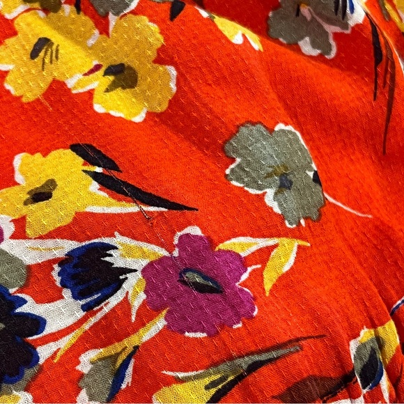 Anthropology Sleeveless Floral Red midi Dress size 8 - Picture 6 of 13